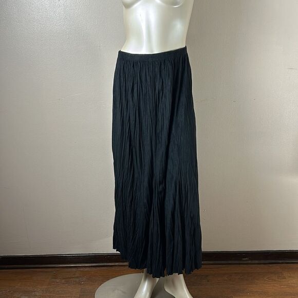 Women’s Chicos black soft broomstick skirt size 1 maxi skirt medium 8 10 - Picture 2 of 4